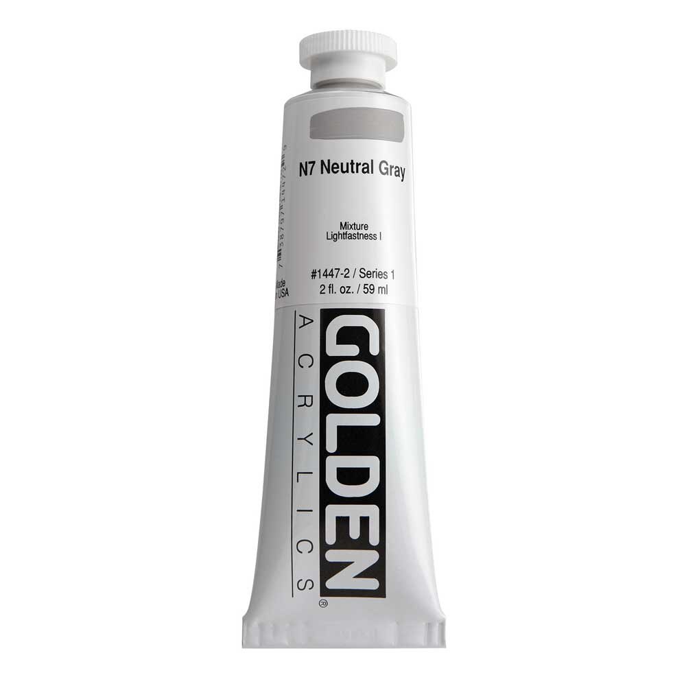 Golden Heavy Body Acrylic Tube 2oz Neutral Gray 7